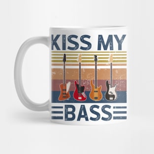 Vintage Kiss My Bass Guitar Mug